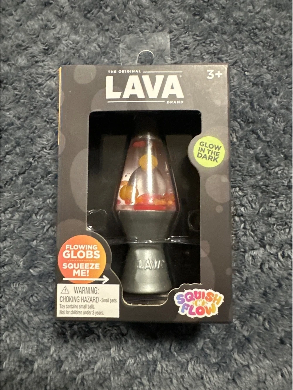 Lava Brand Glow in the Dark Mini Lava Lamp Squish Flow Toy for Ages 3+